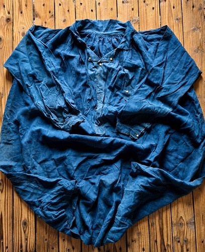 French antique indigo peasant - antique,