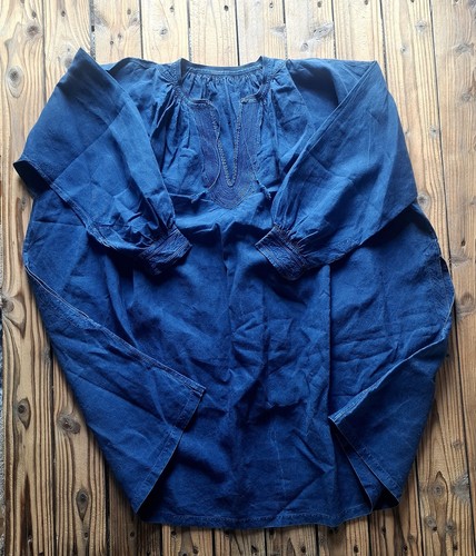 Antique french indigo - indigo, linen