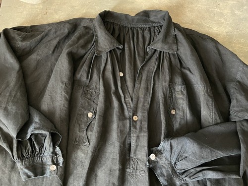 Antique indigo biaude shirt